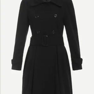 Black long warm winter coat